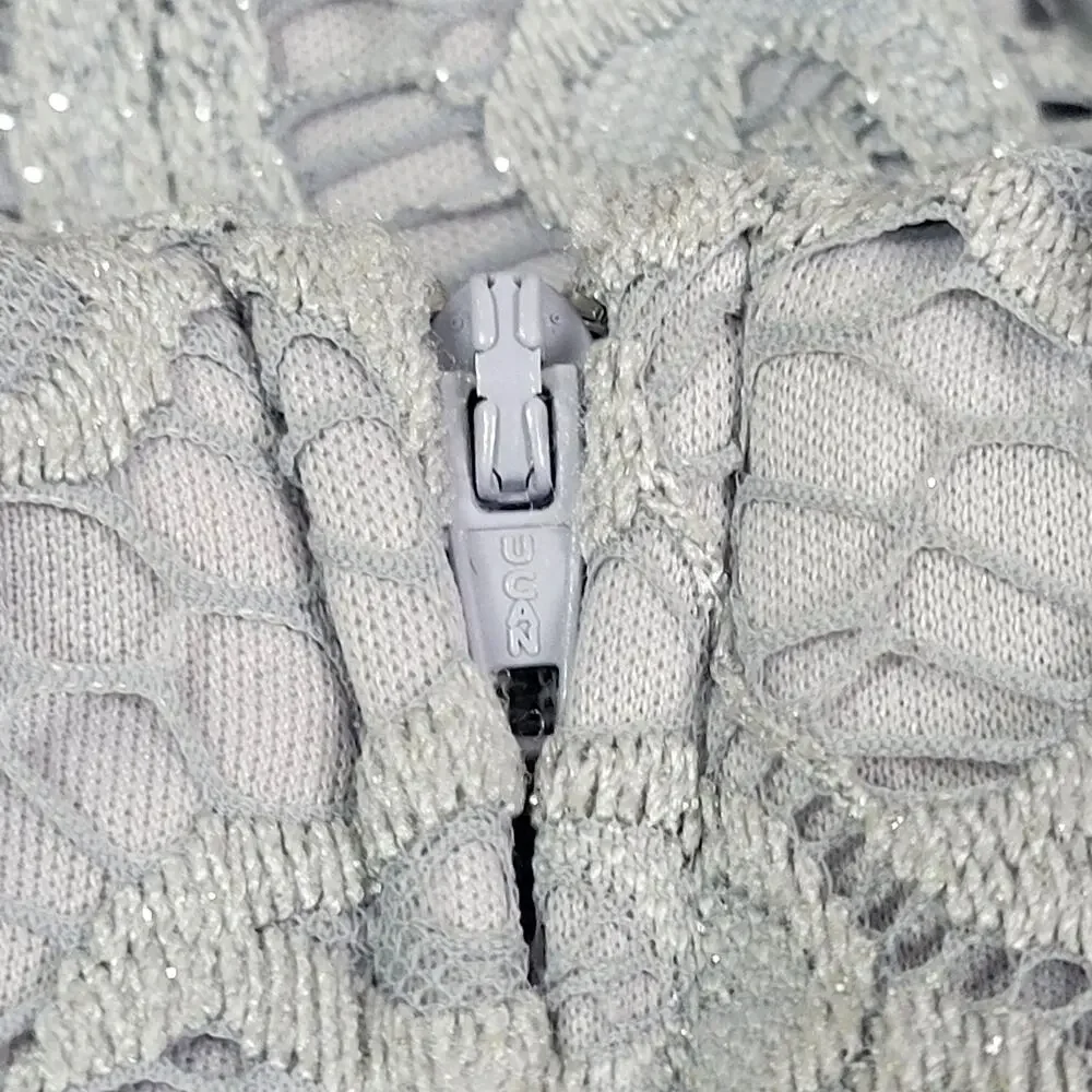 B.‎ Darlin Gray Lace Fairy Dress Junior Size 11/12